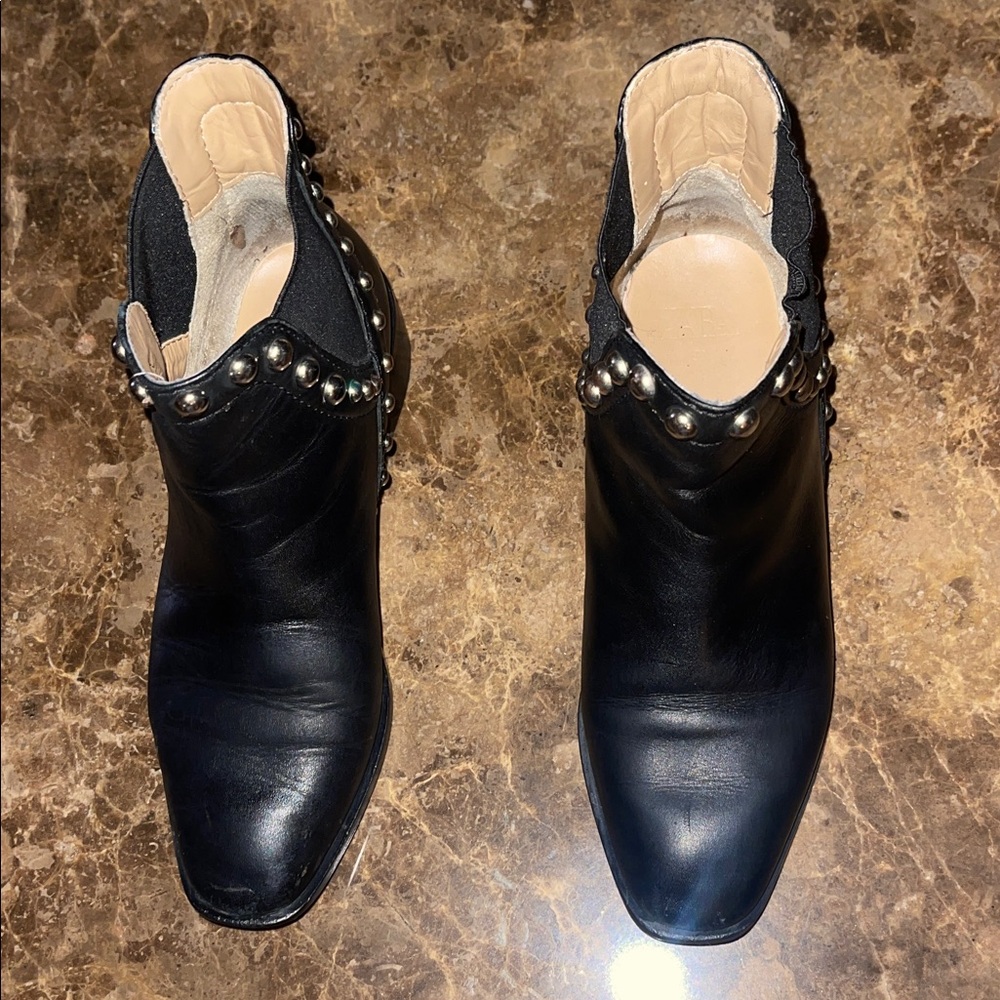 Zara Black Pearl-Studded Ankle Boots Size 37 preloved get them repair